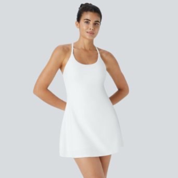 Halara Softlyzero™ Plush Backless Active Dress-Easy Peezy Edition White NWT - Picture 1 of 6